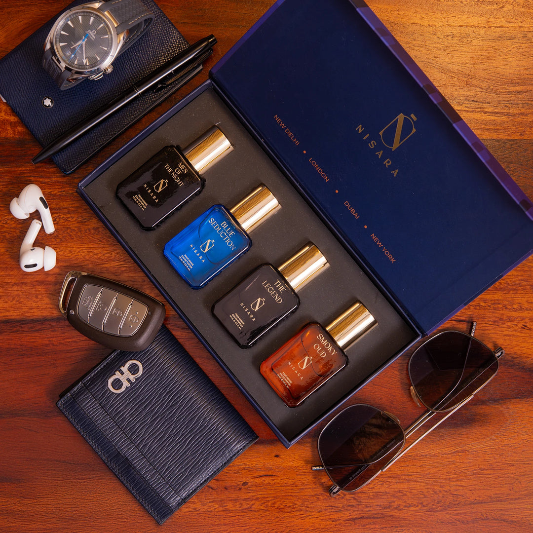 Perfume Gift Set for Men 4 15ml Nisara Beauty
